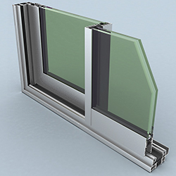 Imagen explicativa de la parte interna de una ventana de aluminio